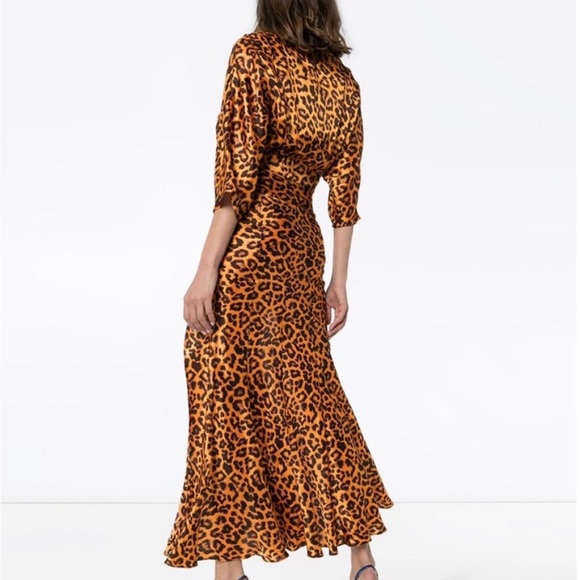 🔥 The Attico Leopard Print Front Slit Maxi Dress - Picture 3 of 4